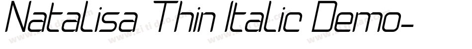 Natalisa Thin Italic Demo字体转换
